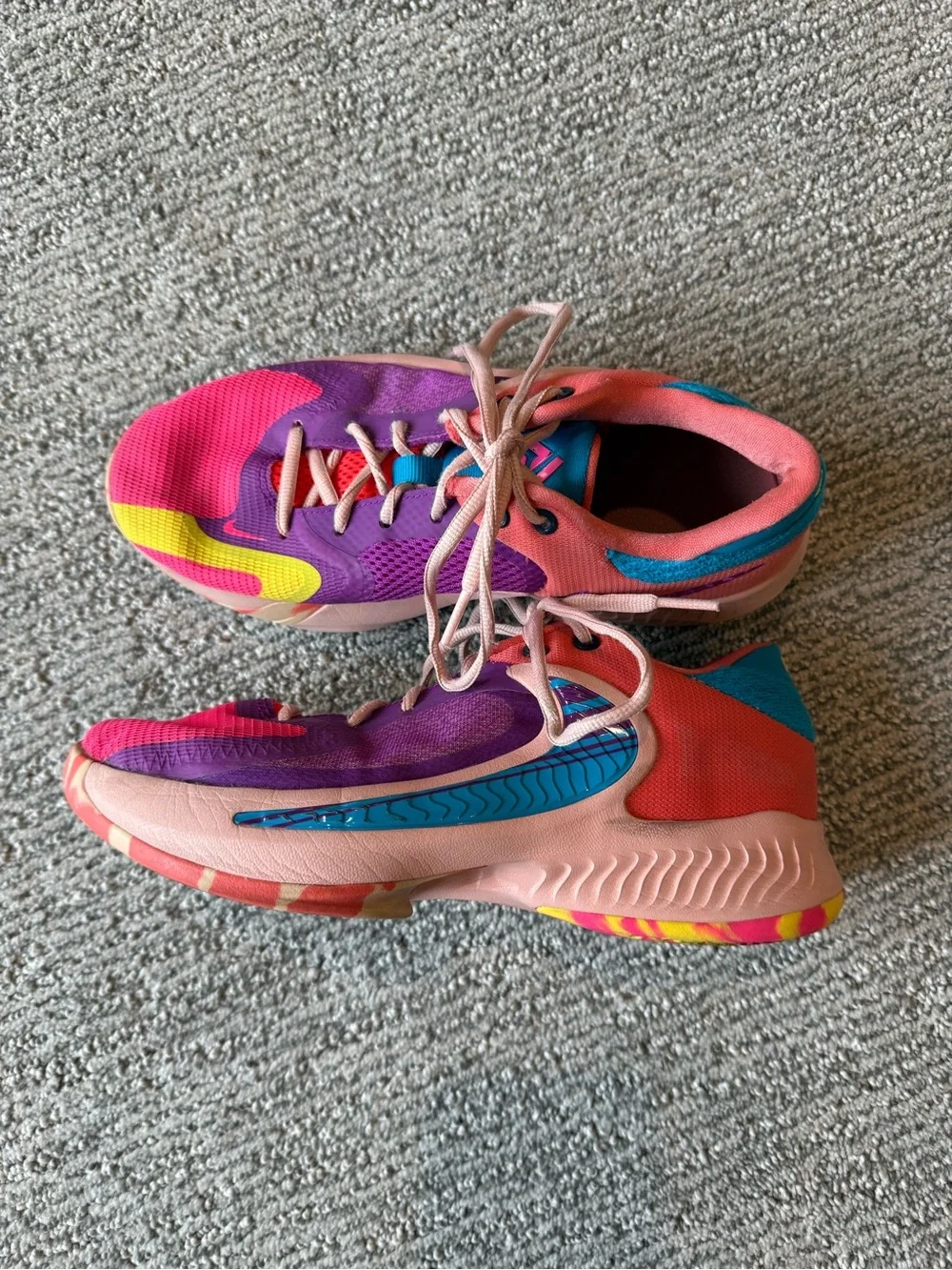 Nike Zoom Freak 4‎ Basketball Sneaker 6.5Y Pink/Purple DQ0553-500